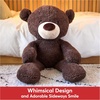 image:imageGUND Fuzzy Teddy Bear Premium Stuffed Animal for Ages 1 and Up Gray 135Choco Brown