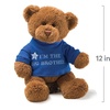 image:imageGUND Im The Big Brother Message Bear with Blue TShirt Teddy Bear Stuffed Animal for Ages 1 and Up Brown 12Big Brother Blue Tshirt