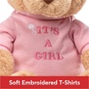 image:imageGUND Im The Big Brother Message Bear with Blue TShirt Teddy Bear Stuffed Animal for Ages 1 and Up Brown 12Its a Girl Pink Tshirt