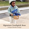 image:imageGUND Toothpick Stripes Teddy Bear Stuffed Animal for Ages 1 and Up BlackWhite 15Toothpick Bear Blue