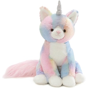 image:imageGUND Cotton Candy Llamacorn Plush Toy Unicorn Stuffed Animal for Ages 1 and Up BlueRainbow 11Cat