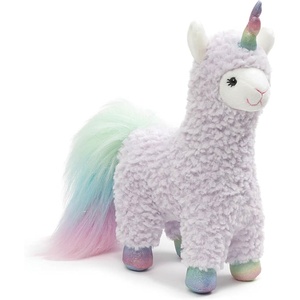 image:imageGUND Cotton Candy Llamacorn Plush Toy Unicorn Stuffed Animal for Ages 1 and Up BlueRainbow 11Llama Multicolor