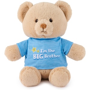 image:imageGUND Im the Big Brother Sustainable Message Bear with Blue TShirt Teddy Bear Made from 100 Recycled Materials for Ages 1 and Up Tan 12Tshirt Teddy Bear Im the Big Brother