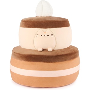 image:imageGUND Pusheen Chocolate Cake Squisheen Squishy Toy Collectible Plush Toy Dessert Plush Cat Stuffed Animal for Ages 8 and Up Brown 11