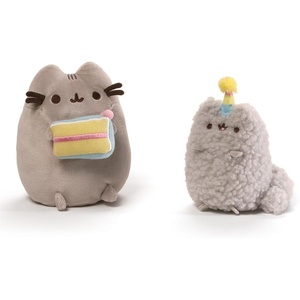 image:imageGUND Pusheen and Stormy Birthday Set Plush Collectible Stuffed Animals for Ages 8 and Up Gray 65
