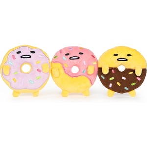 image:imageGUND Sanrio Gudetama The Lazy Egg Donut Collector Set of Three Plush Toys Stuffed Animals for Ages 3 and Up Yellow and Pink 35