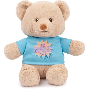 image:imageGUND You Got This Sustainable Message Bear with Green TShirt Teddy Bear Made from 100 Recycled Materials for Ages 1 and Up Tan 12Tshirt Teddy Bear Be Brave