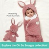 image:imageGUND Baby Oh So Snuggly Bunny Blanket Wrap Plush Hooded Baby Blanket Wrap for Newborns PinkCream 26Blanket Wrap 26 Bunny