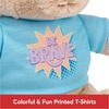 image:imageGUND Be Brave Sustainable Message Bear with Blue TShirt Teddy Bear Made from 100 Recycled Materials for Ages 1 and Up Tan 12Tshirt Teddy Bear Be Brave
