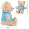 image:imageGUND Be Brave Sustainable Message Bear with Blue TShirt Teddy Bear Made from 100 Recycled Materials for Ages 1 and Up Tan 12Tshirt Teddy Bear Be Brave