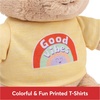 image:imageGUND Be Brave Sustainable Message Bear with Blue TShirt Teddy Bear Made from 100 Recycled Materials for Ages 1 and Up Tan 12Tshirt Teddy Bear Good Vibes