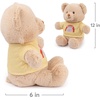 image:imageGUND Be Brave Sustainable Message Bear with Blue TShirt Teddy Bear Made from 100 Recycled Materials for Ages 1 and Up Tan 12Tshirt Teddy Bear Good Vibes