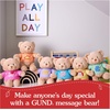 image:imageGUND Its a Boy Sustainable Message Bear with Blue TShirt Teddy Bear Made from 100 Recycled Materials for Ages 1 and Up Tan 12