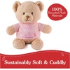 image:imageGUND Its a Girl Sustainable Message Bear with Pink TShirt Teddy Bear Made from 100 Recycled Materials for Ages 1 and Up Tan 12