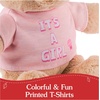 image:imageGUND Its a Girl Sustainable Message Bear with Pink TShirt Teddy Bear Made from 100 Recycled Materials for Ages 1 and Up Tan 12