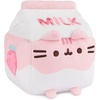 image:imageGUND Pusheen Strawberry Milk Plush Cat Stuffed Animal for Ages 8 and Up PinkWhite 6Strawberry Milk