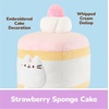 image:imageGUND Pusheen Strawberry Sponge Cake Plush Squishy Toy Collectible Toy Dessert Plush Cat Stuffed Animal for Ages 8 and Up Pink 6