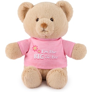 image:imageGUND Im the Big Sister Sustainable Message Bear with Pink TShirt Teddy Bear Made from 100 Recycled Materials for Ages 1 and Up Tan 12