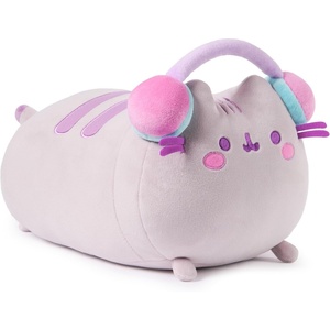image:imageGUND Pusheen Gamer Plush Squishy Toy Collectible Plush Toy Gaming Decor Stuffed Animal for Ages 8 and Up Gray 95Pusheen Gamer With Headphone