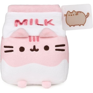 image:imageGUND Pusheen Strawberry Milk Plush Cat Stuffed Animal for Ages 8 and Up PinkWhite 6Strawberry Milk