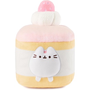 image:imageGUND Pusheen Strawberry Sponge Cake Plush Squishy Toy Collectible Toy Dessert Plush Cat Stuffed Animal for Ages 8 and Up Pink 6