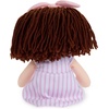 image:imageGUND Baby Toddler Doll Plush Brunette Pink Striped Dress 8