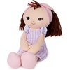 image:imageGUND Baby Toddler Doll Plush Brunette Pink Striped Dress 8