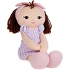 image:imageGUND Baby Toddler Doll Plush Brunette Pink Striped Dress 8