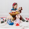 image:imageGUND Baby Toddler Doll Plush Brunette Pink Striped Dress 8